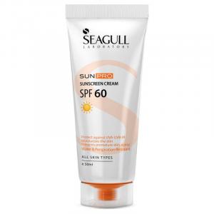 کرم ضد آفتاب بی رنگ SPF60 مناسب انواع پوست سی گل 50 میلی لیتر