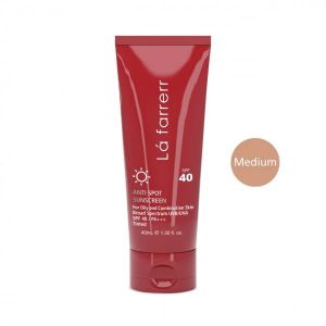 کرم ضد آفتاب و ضد لک رنگی مخصوص پوست های چرب و مستعد آکنه رنگ متوسط SPF40